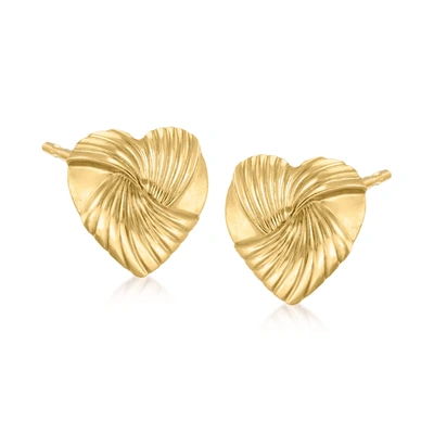 Canaria Fine Jewelry Canaria 10kt Yellow Gold Heart Earrings
