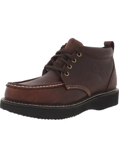 Fin & Feather Chukka Mens Leather Ankle Hiking Boots In Brown