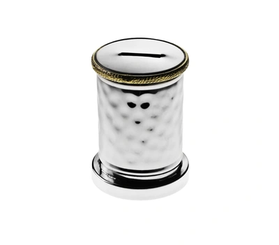 Classic Touch Decor Money Charity Box With Gold Rim