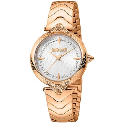 Just Cavalli Women's Animalier Silver Dial Watch In Gold