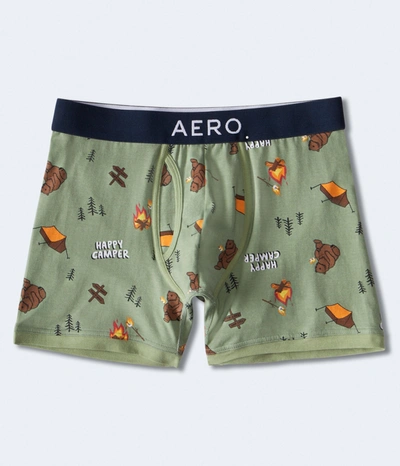 Aéropostale Happy Camper Knit Boxer Briefs In Green