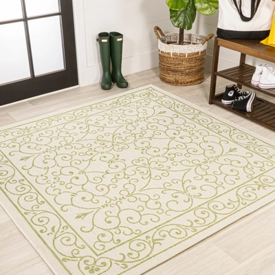 Jonathan Y Charleston Vintage Filigree Textured Weave Indoor/outdoor Square Area Rug
