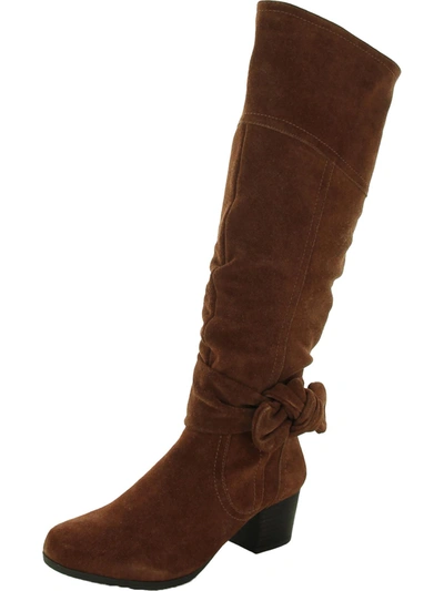 Array Sassy Womens Suede Round Toe Knee-high Boots In Multi