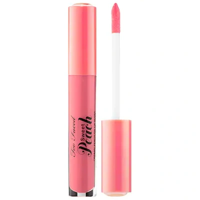 Too Faced Sweet Peach Creamy Peach Oil Lip Gloss Peach Tease 0.14 oz/ 4 ml