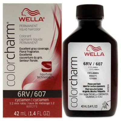 Wella Color Charm Permanent Liquid Haircolor - 607 6rv Cyclamen By  For Unisex - 1.4 oz Hair Color