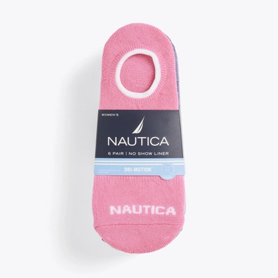 Nautica Womens Stretch Liner Socks, 6-pack In Multi