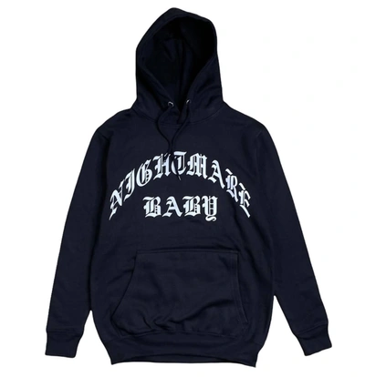 Love Men's Old English Nightmare Hoodie In Black In Blue