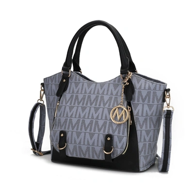 Mkf Collection By Mia K Fula Signature Satchel Handbag In Grey