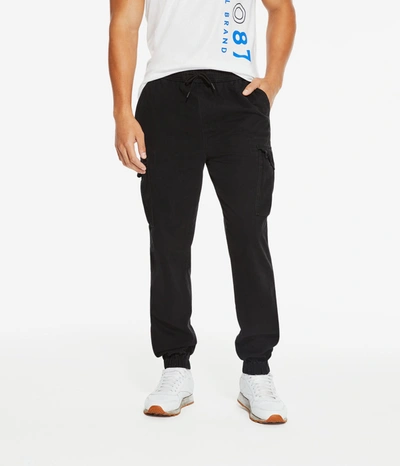 Aéropostale Men's Twill Cargo Joggers In Black