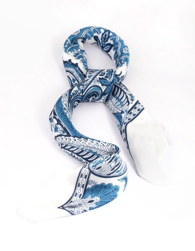Lovisa Blue Floral Paisley Print Bandana Hair Scarf In Multi