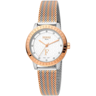 Ferre Milano Women's White Dial Watch In Gold