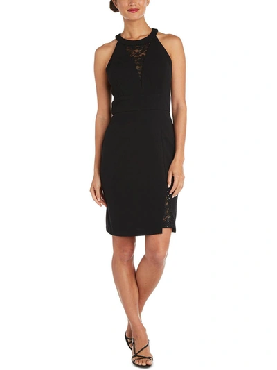 Nw Nightway Womens Padded Mini Cocktail And Party Dress In Black