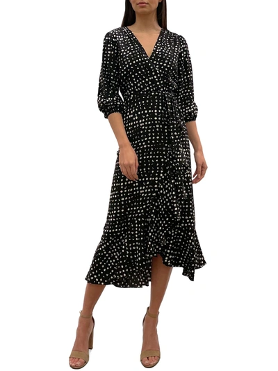 Sam Edelman Womens Faux-wrap Printed Midi Dress In Multi