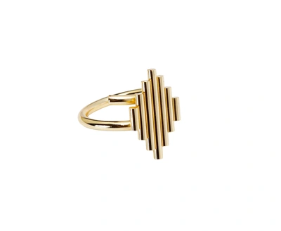 Classic Touch Decor Set Of 2 Gold Napkin Rings Symmetrical Design