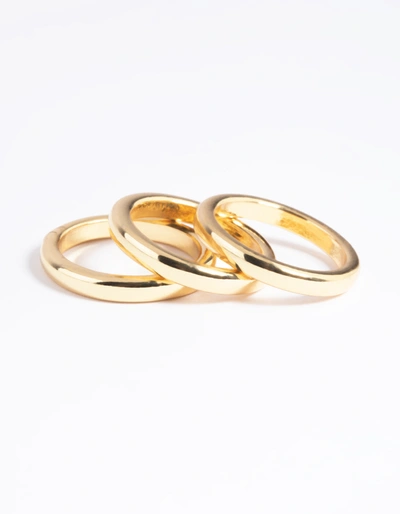 Lovisa Gold Plated Triple Band Ring In Multi