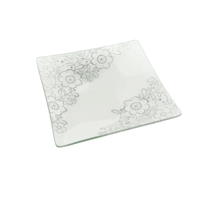 Classic Touch Decor Set Of 4 Square Plates
