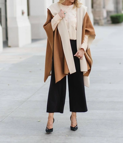 Lyssé Ellery Cape In Camel In Beige