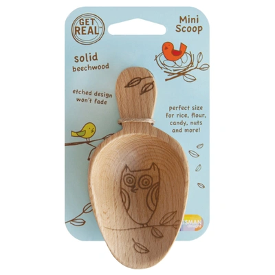 Talisman Designs Laser Etched Beechwood Mini Scoop, Nature Collection In Brown