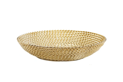 Classic Touch Decor Decorative Bowl Gold Rope Design