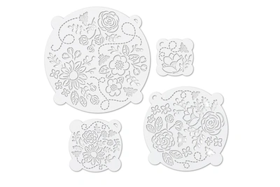 Talisman Designs Multi-use Baking Stencils, Honey Bee Design, Set Of 4 Sizes, 3.5 Inch, 5 Inch, 8 Inch, & 10 Inch, Wh In White
