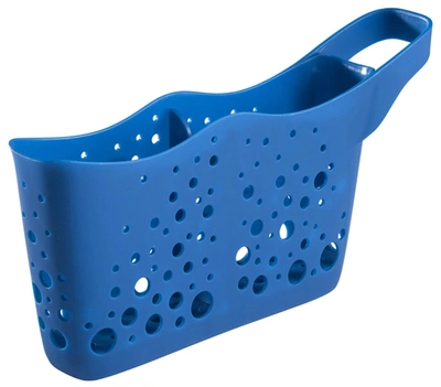 Hutzler Sponge Station Duo In Sink Sponge Caddy W/drain Holes In Blue