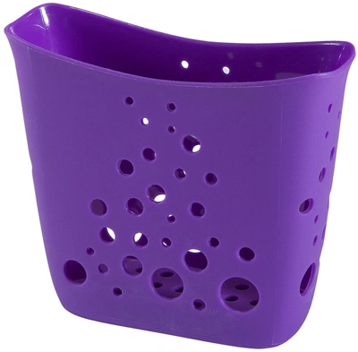 Hutzler Sponge Station In Sink Sponge Caddy W/drain Holes In Purple