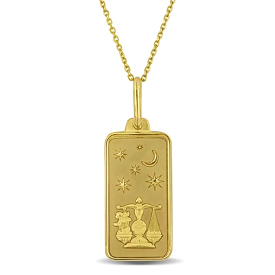 Mimi & Max Libra Horoscope Necklace In 10k Yellow Gold
