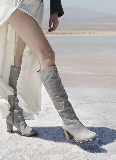 Ross & Snow Michela Weatherproof Leather Tall Boot In Morning Dove In Multi