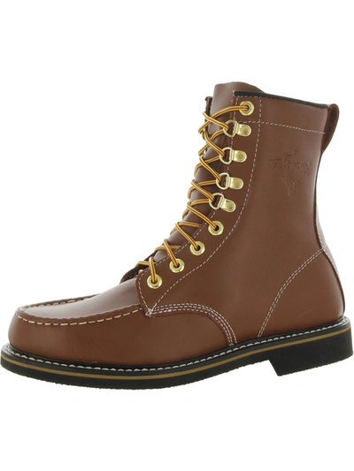 Fin & Feather Mens Lace Up Water Resistant Ankle Boots In Brown