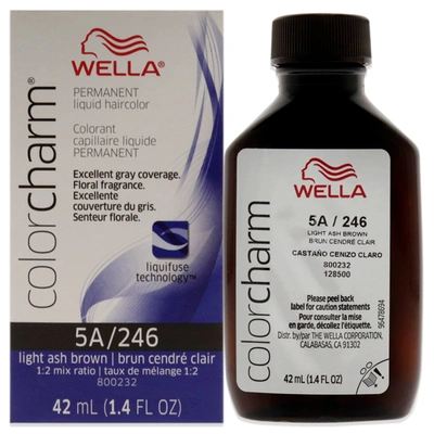 Wella Color Charm Permanent Liquid Haircolor - 246 5a Light Ash Brown By  For Unisex - 1.4 oz Hair Co In Transparent