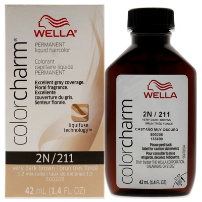 Wella Color Charm Permanent Liquid Haircolor - 211 2n Very Dark Brown By  For Unisex - 1.4 oz Hair Co