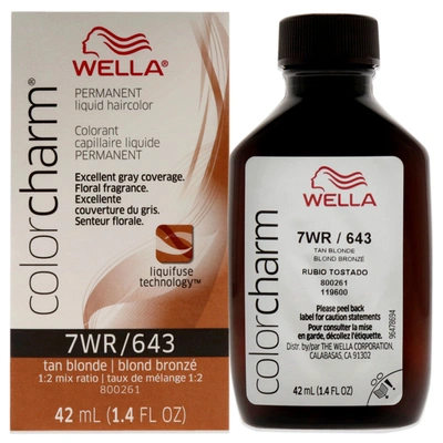 Wella Color Charm Permanent Liquid Haircolor - 643 7wr Tan Blonde By  For Unisex - 1.4 oz Hair Color