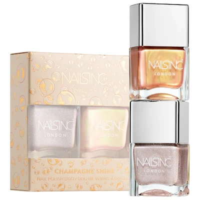 Nails Inc Champagne Shine Nail Polish Duo 2 X 0.49 oz/ 14 ml