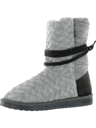 Muk Luks Clementine Womens Cable Knit Cold Weather Winter Boots In Multi