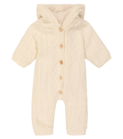 Louise Misha Baby David Wool And Cotton Jumpsuit In Neutrals