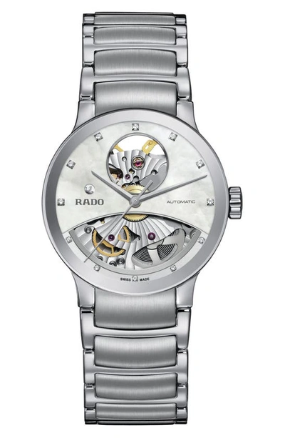 Rado Centrix Mother Of Pearl Automatic Bracelet Watch, 33mm