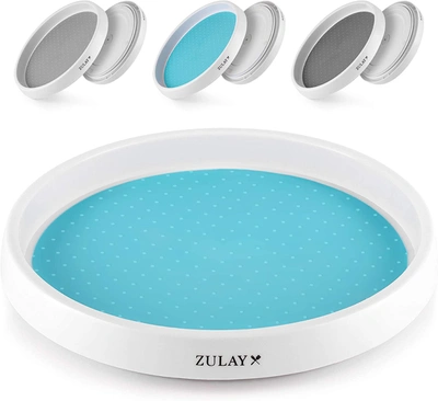 Zulay Kitchen Rotating Lazy Susan Cabinet Organizer With Silicone Padded Grip