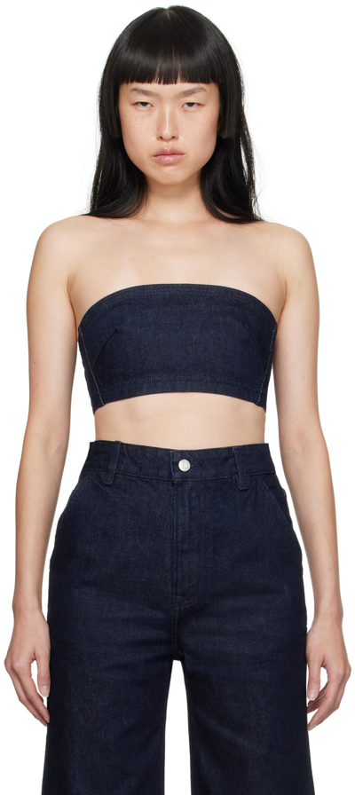 Grlfrnd Lilah Denim Tube Top In Beverly Hills G1972