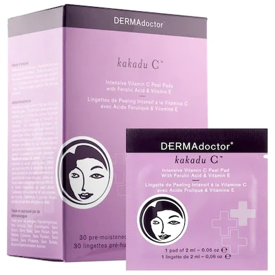 Dermadoctor Kakadu C Intensive Vitamin C Peel Pads With Ferulic Acid & Vitamin E 30 X 0.06 oz/ 1.77 ml Pre-moist