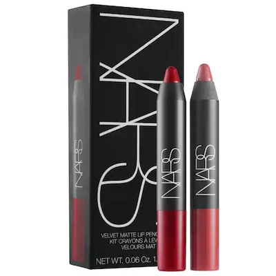 Nars Mini Velvet Matte Lipstick Pencil Duo Cruella/ Dolce Vita 2 X 0.06 oz/ 1.8 G