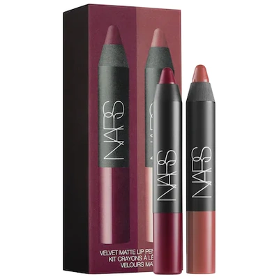 Nars Mini Velvet Matte Lipstick Pencil Duo Damned/ Walkyrie 2 X 0.06 oz/ 1.8 G