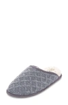 Floopi Isabel Lattice Knit Scuff Slipper In Grey