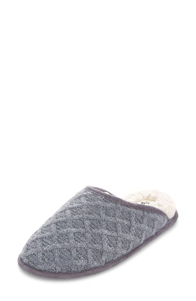 Floopi Isabel Lattice Knit Scuff Slipper In Grey