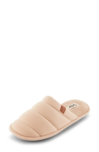 Floopi Katie Terry Knit Scuff Slipper In Taupe