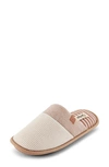 Floopi Bailey Rib Scuff Slipper In Taupe