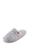 Floopi Shelly Terry Quilt Scuff Slipper In Grey