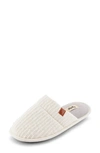 Floopi Shelly Terry Quilt Scuff Slipper In White