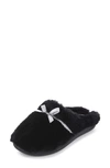 Floopi Lacey Faux Fur Slipper In Black