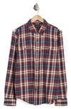 Lucky Brand Humbolt Plaid Workwear Button-up Shirt In Navy Multi Plaid