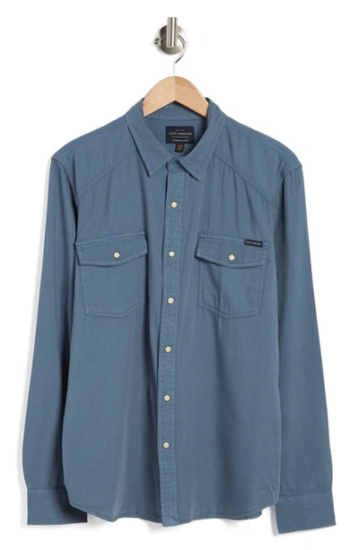 Lucky Brand Western Button-up Shirt In Indian Teal